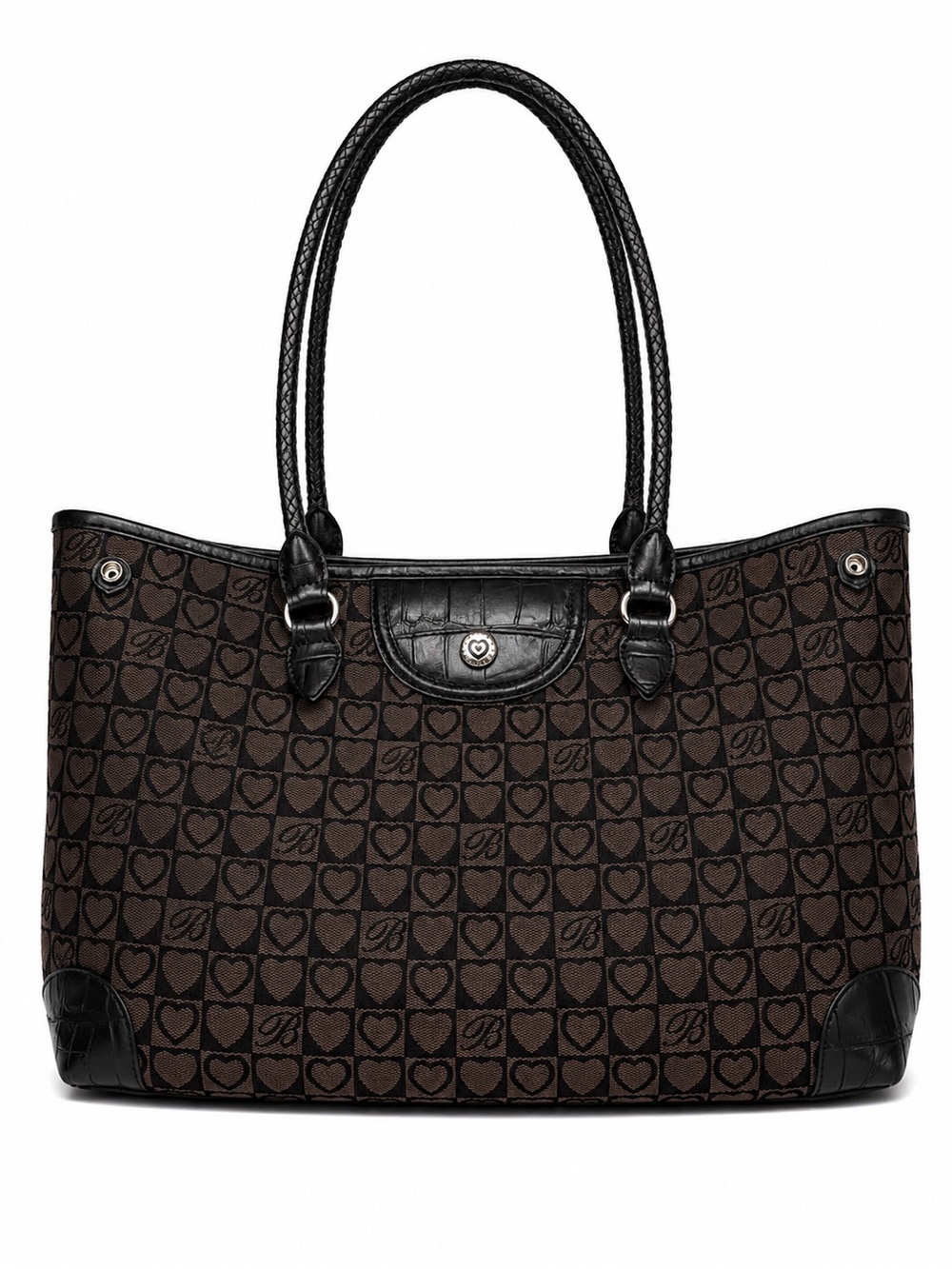 Brighton Brown Heart-Pattern Tote